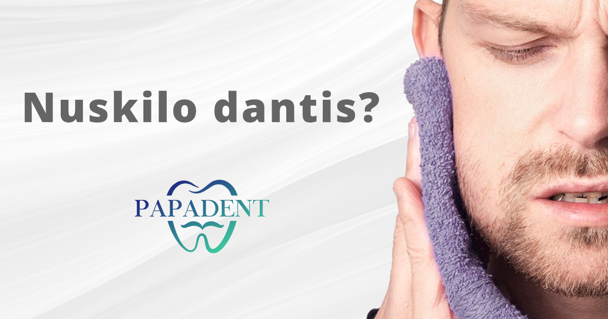 Nuskilusio danties tvarkymo kaina